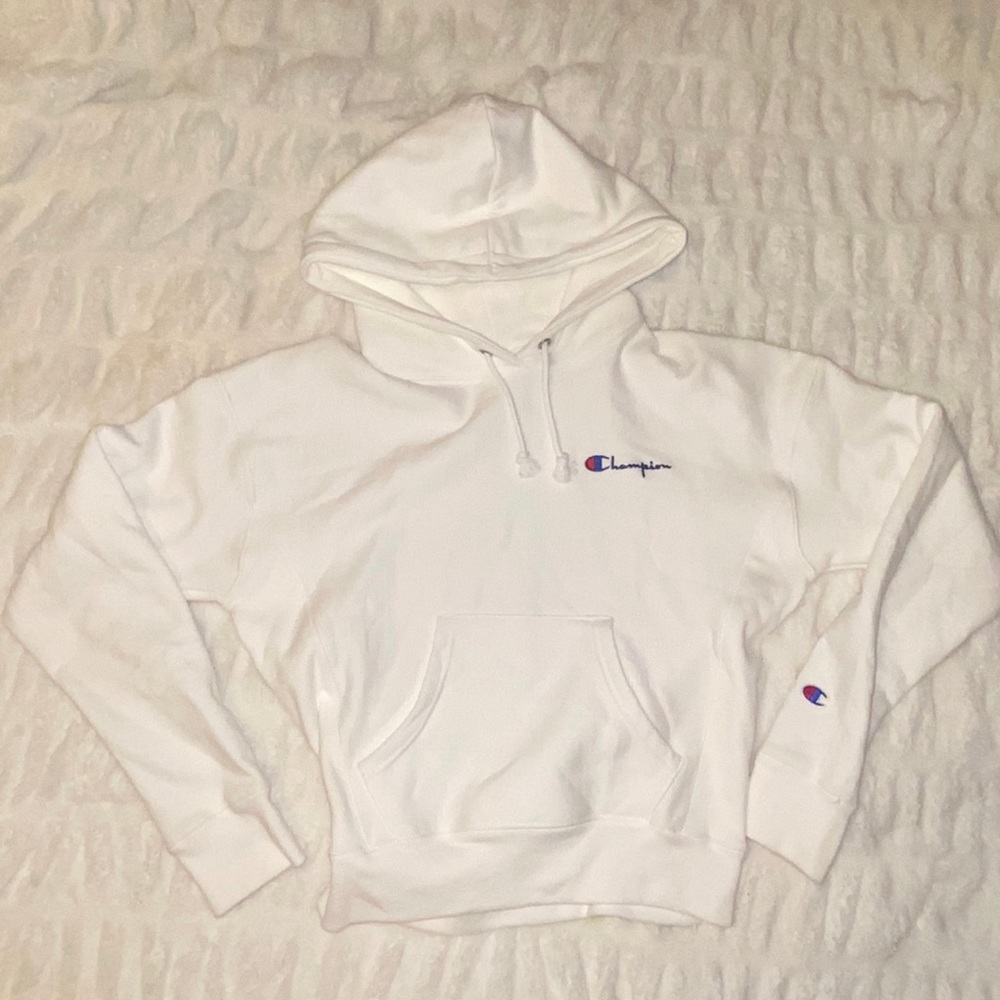 champion hoodie / white